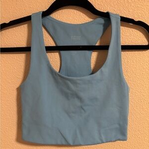 Girlfriend Collective light blue sports bra XS